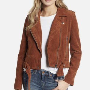 Blank NYC corduroy Moto jacket rust size M, EUC